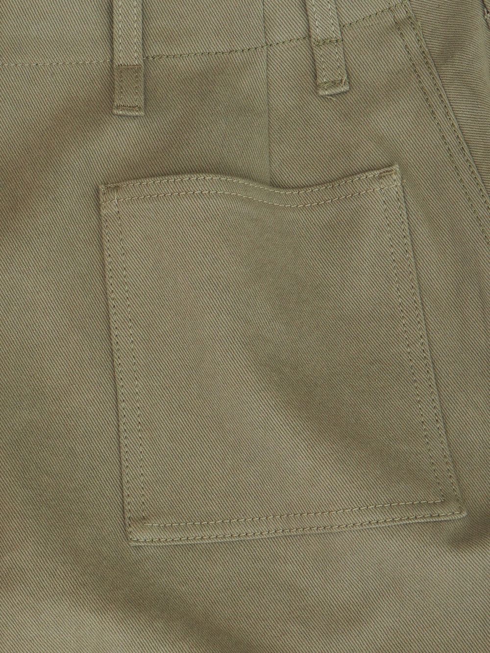 Wide-leg cotton trouser