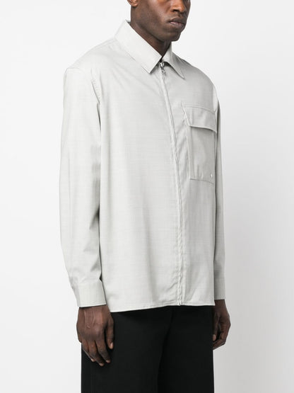 Wool blend shirt