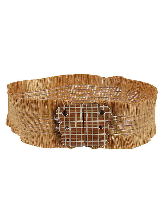 Fringes raffia belt