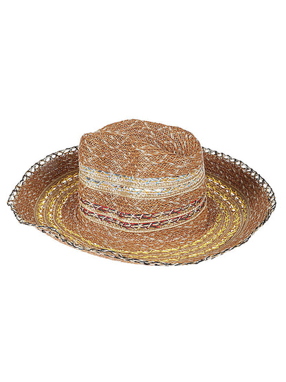 Raffia fedora hat