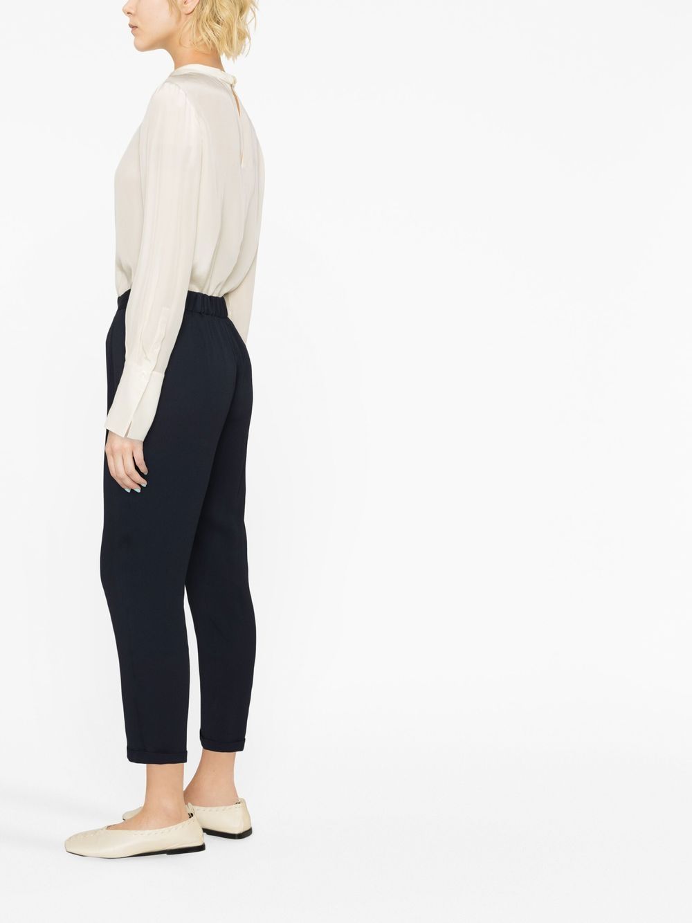 Silk blend trousers