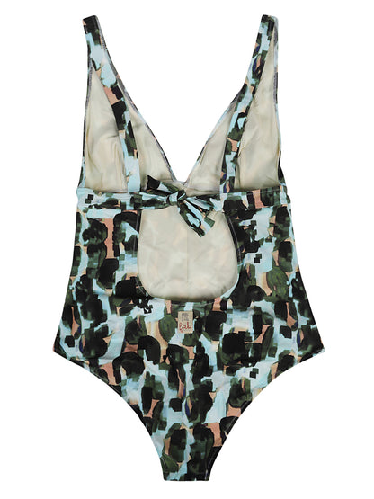 Crossy printed one-piece swimsuit