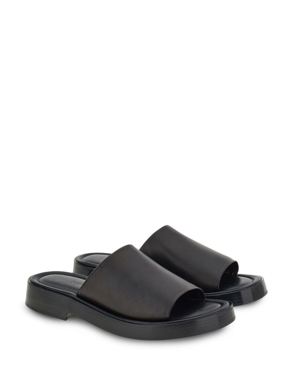 Leather flat sandals