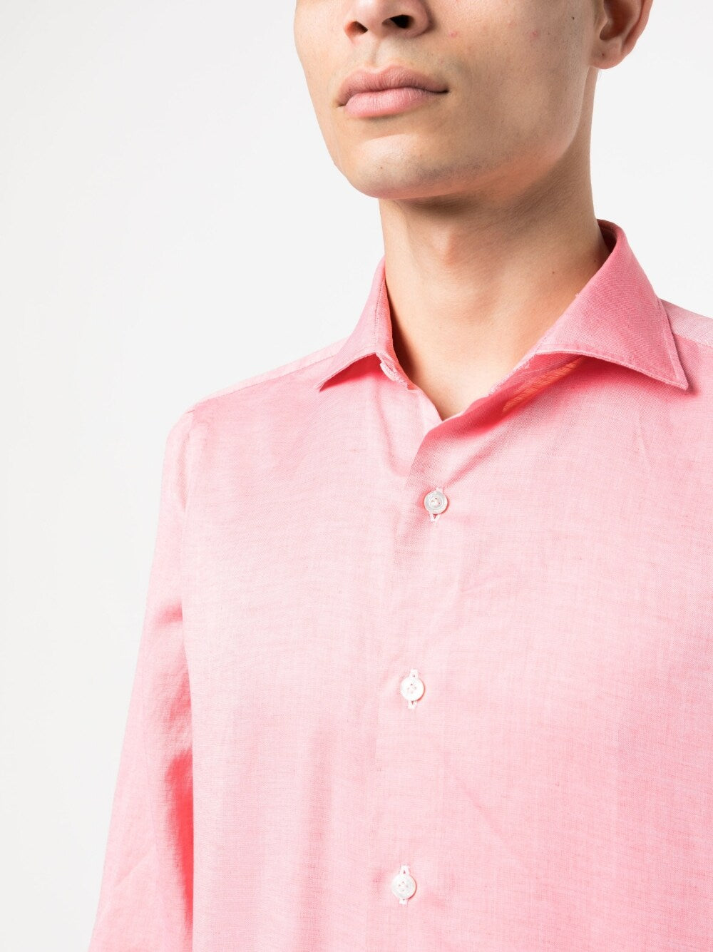 Linen blend regular fit shirt