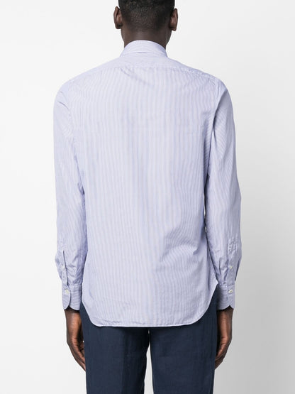 Regular fit striped cotton shirt