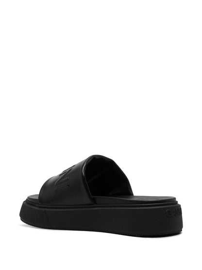 Vegan leather slides