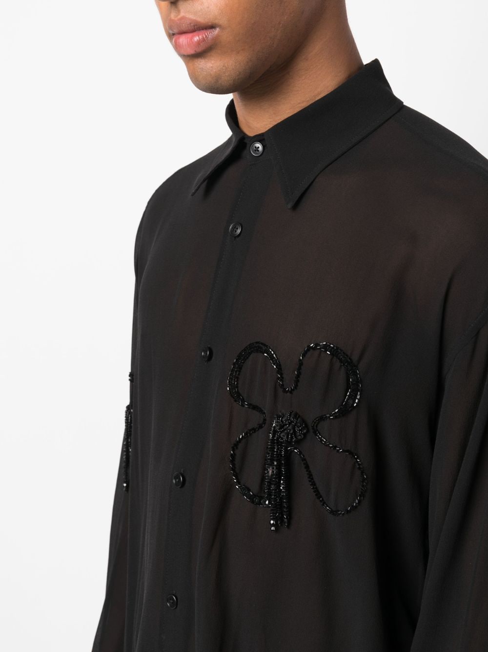 Embroidered oversized shirt