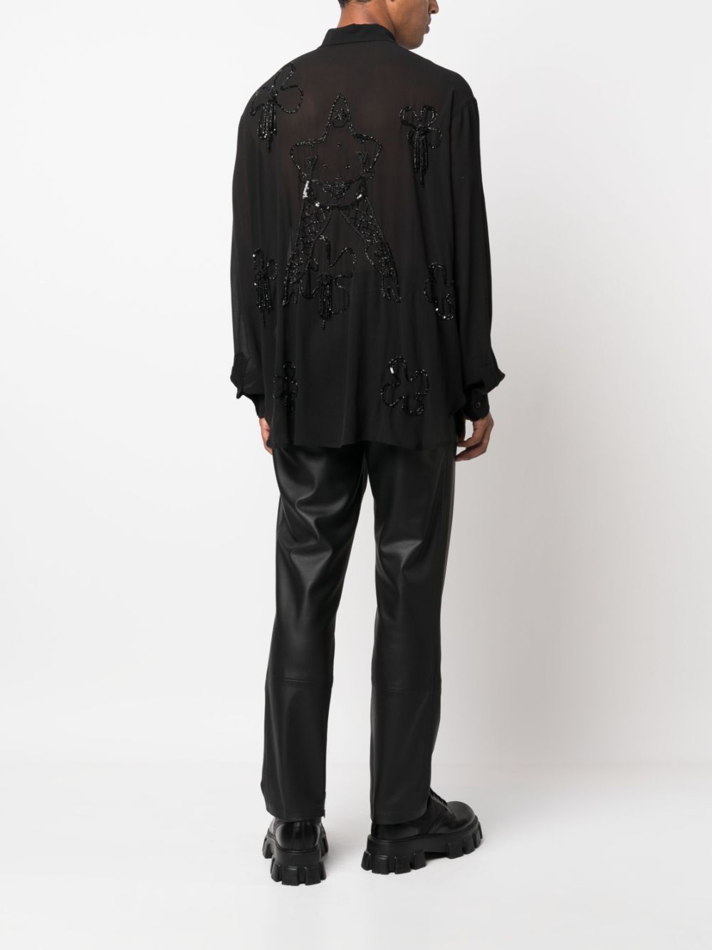 Embroidered oversized shirt