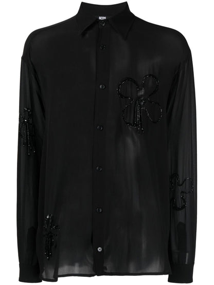 Embroidered oversized shirt