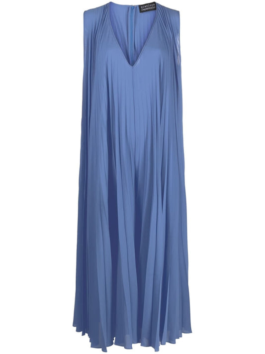 Pleated silk jumpsuit