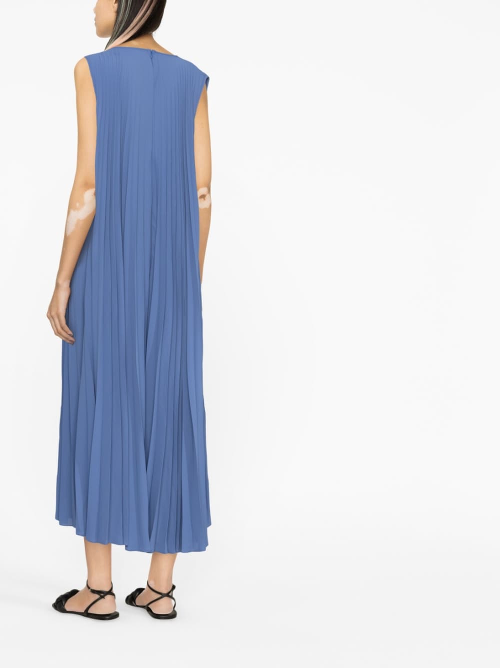 Pleated silk jumpsuit