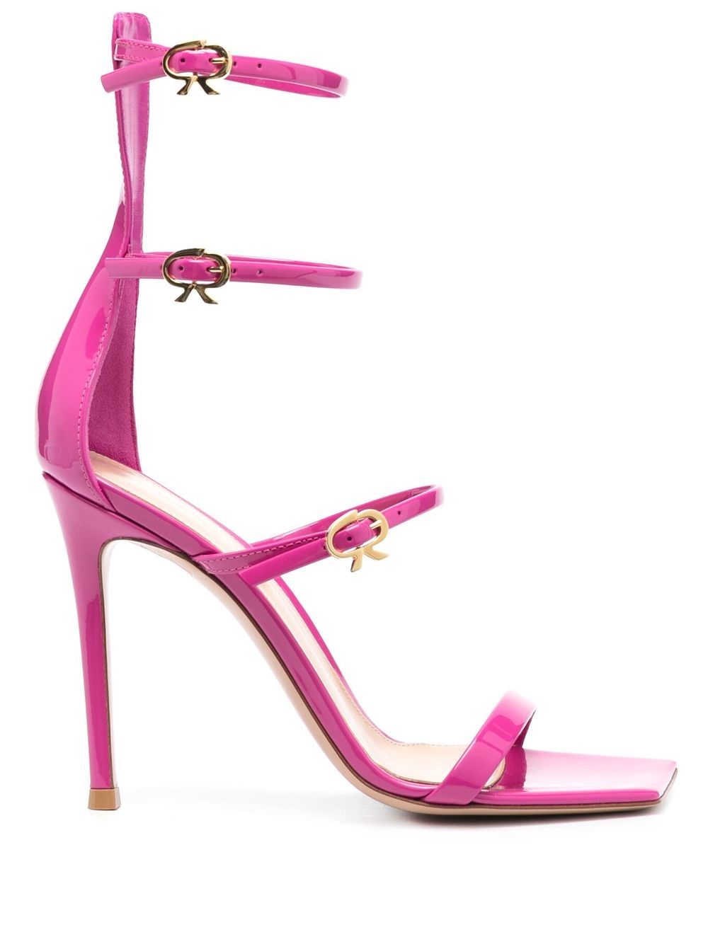 Ribbon uptown patent high heel sandals