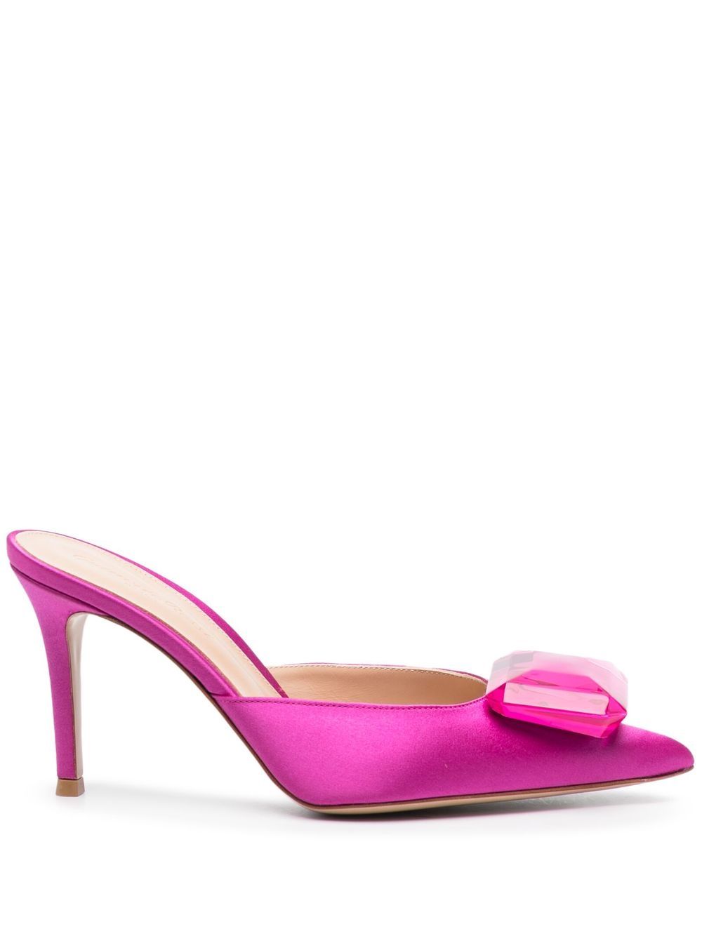 Satin slingback pumps