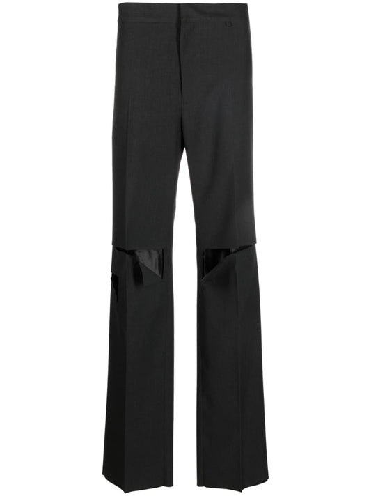 Ripped wool trousers