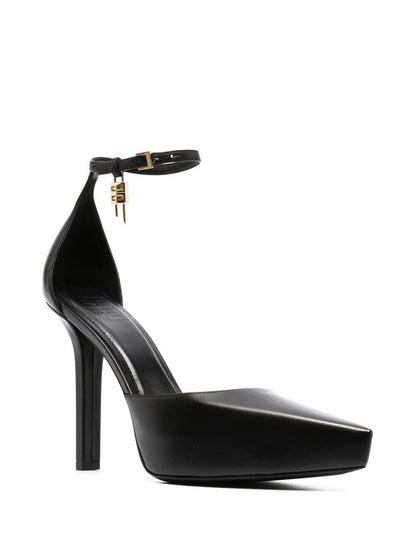 G lock leather pumps