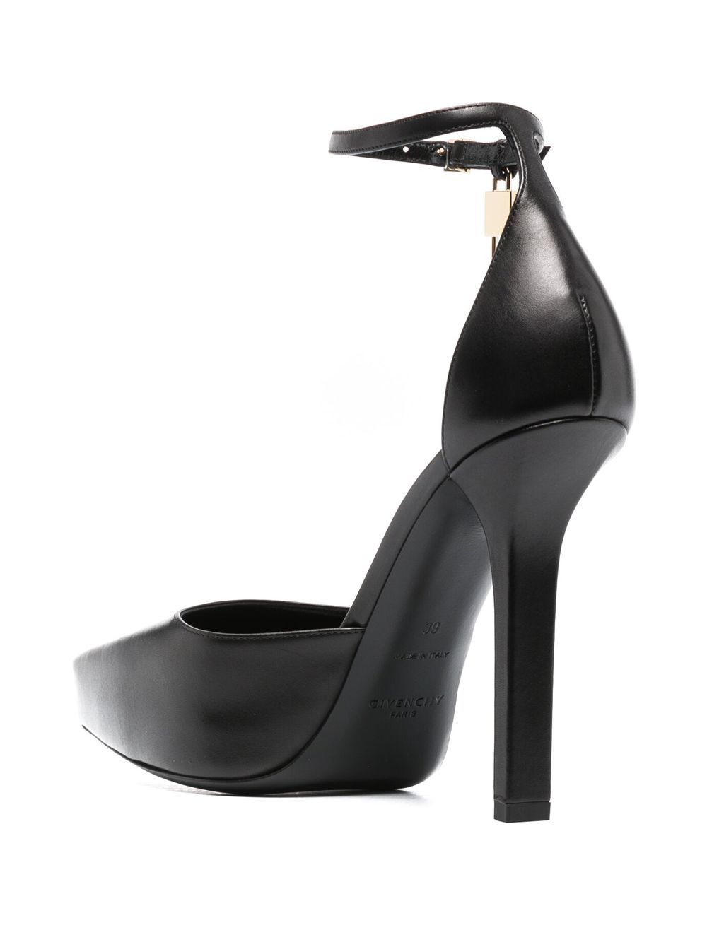 G lock leather pumps