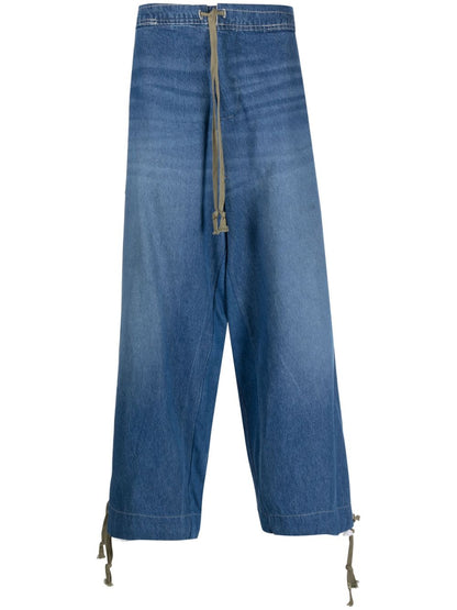 Wide leg denim jeans