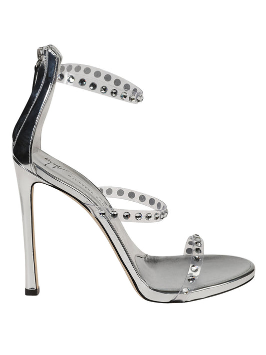 Harmony shine leather heel sandals