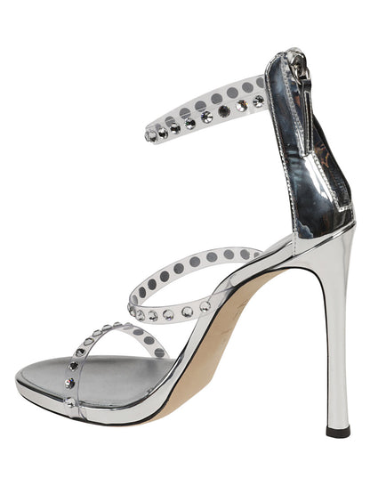 Harmony shine leather heel sandals