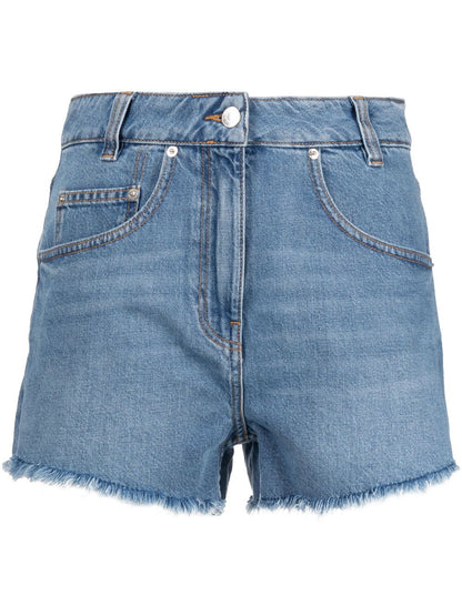 Cotton denim shorts