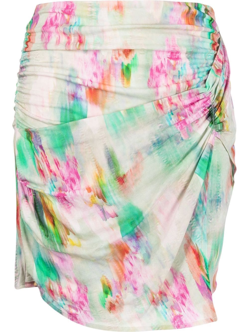 Printed short wrap skirt