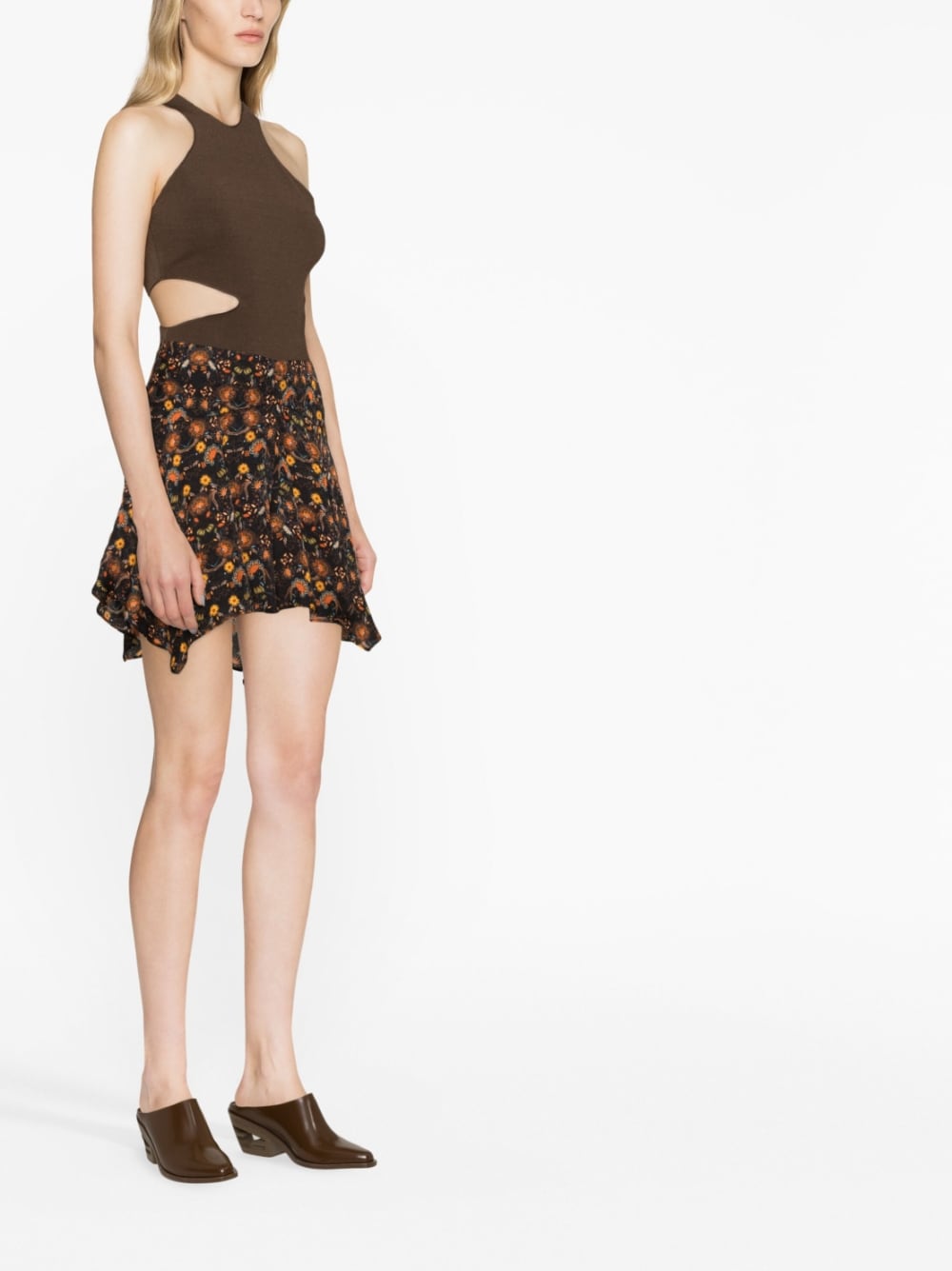 Perinne printed mini skirt