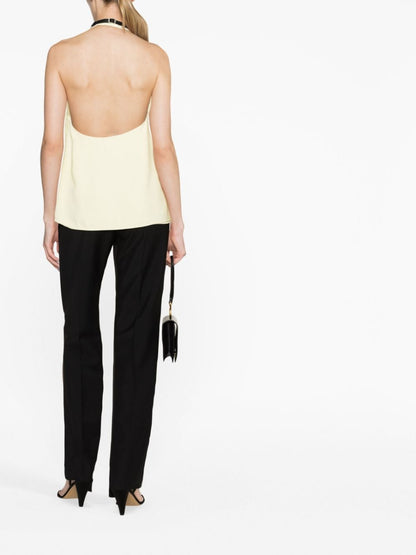 Halterneck open-back top