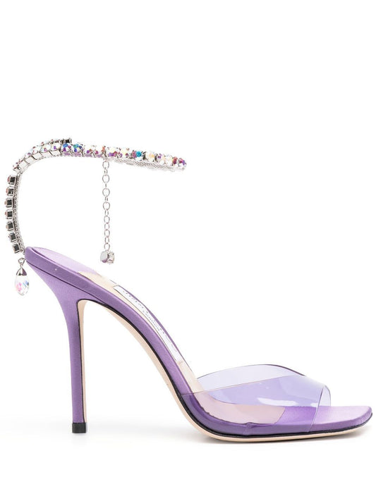 Saeda 100 crystal chain embellishment sandals