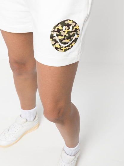 Smiley logo cotton shorts