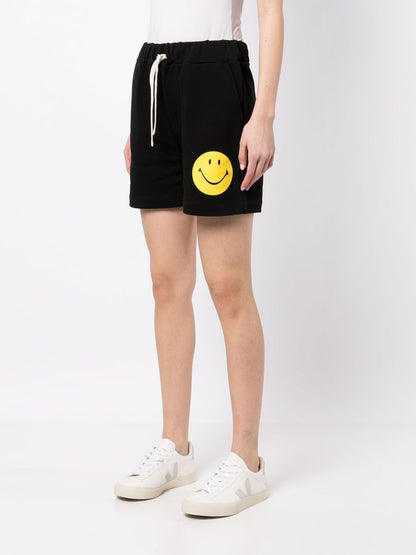 Smiley logo cotton shorts