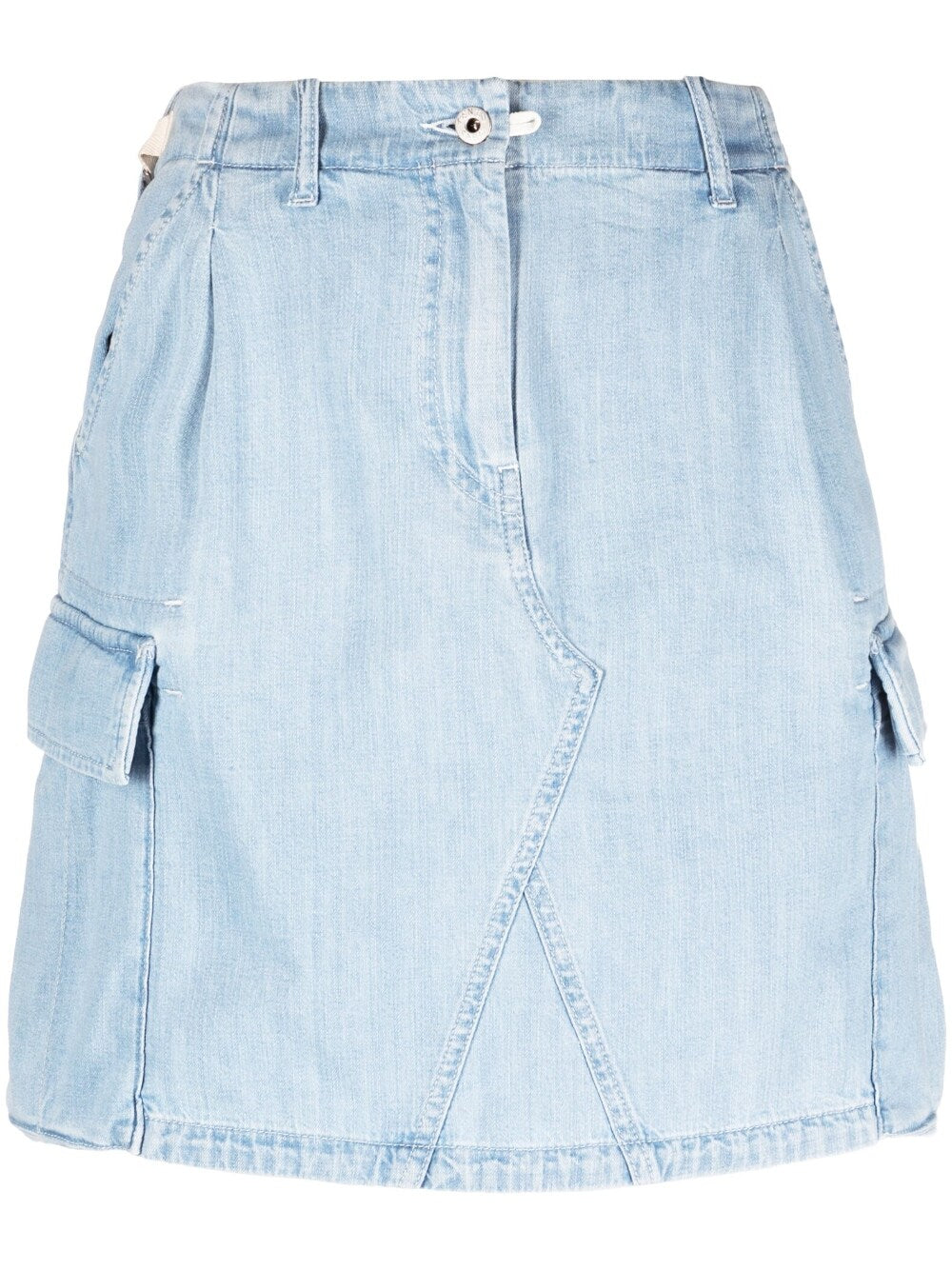 Cargo denim skirt