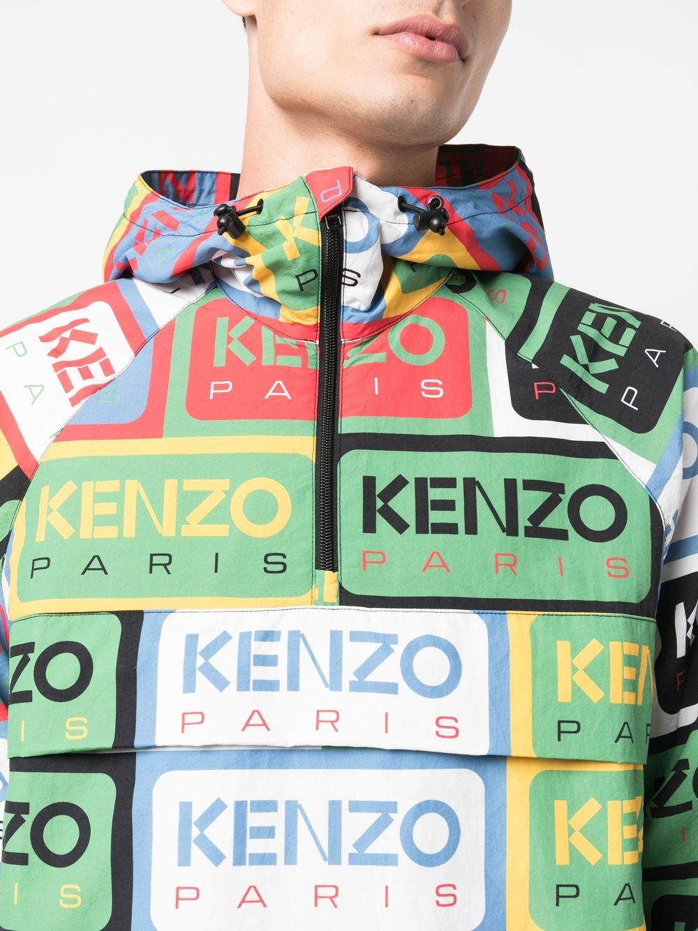 Kenzo label packable anorak