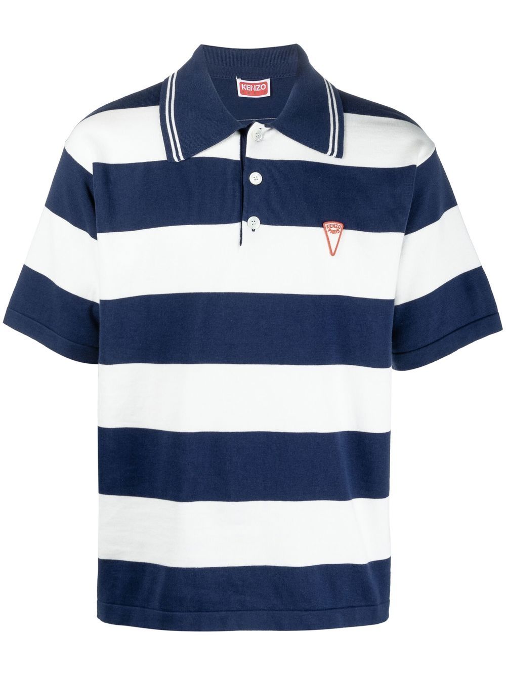 Striped cotton polo shirt