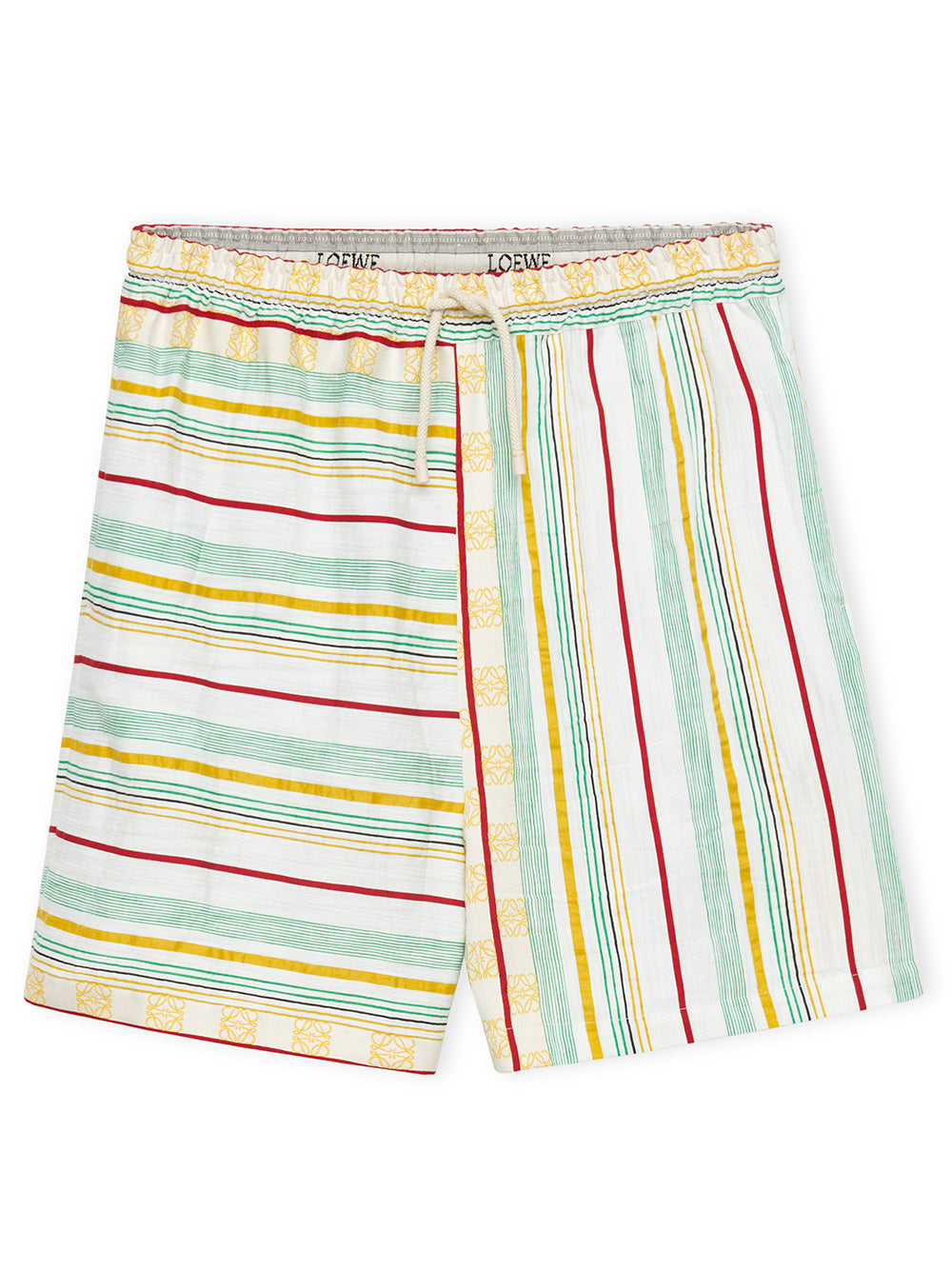 Striped drawstring shorts