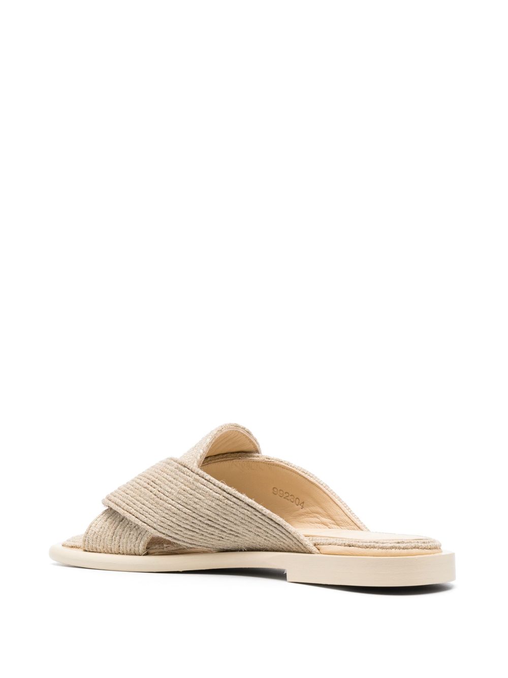 Petal raffia flat sandals