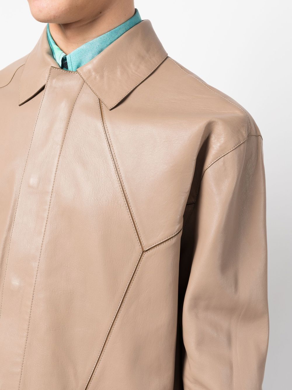 Puzzle leather shirt