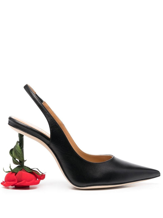 Leather slingback pumps