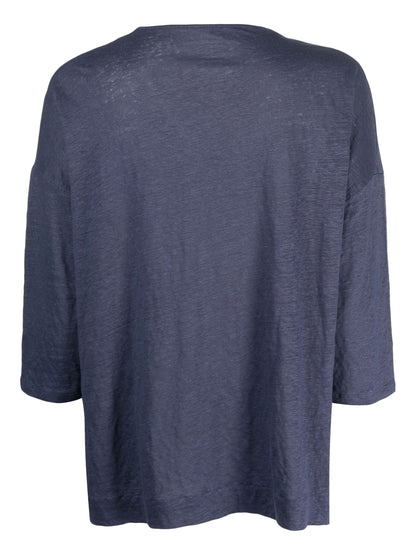 V-neck linen blend sweater