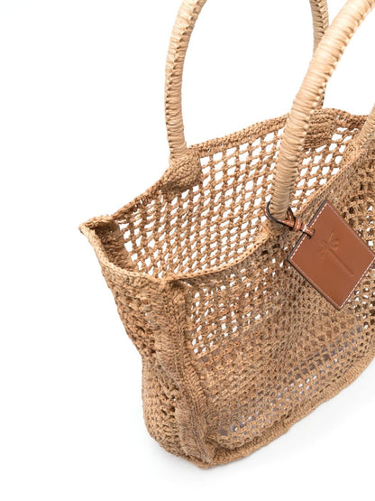 Net raffia handbag