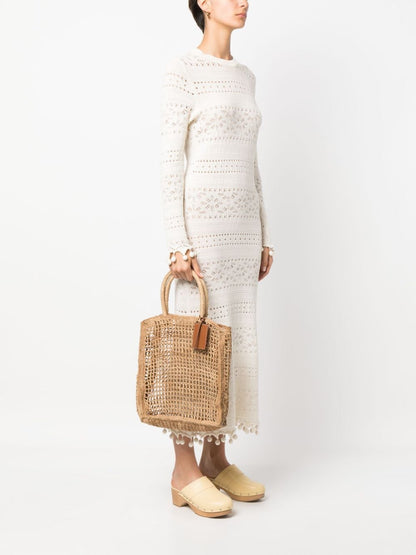 Net raffia handbag