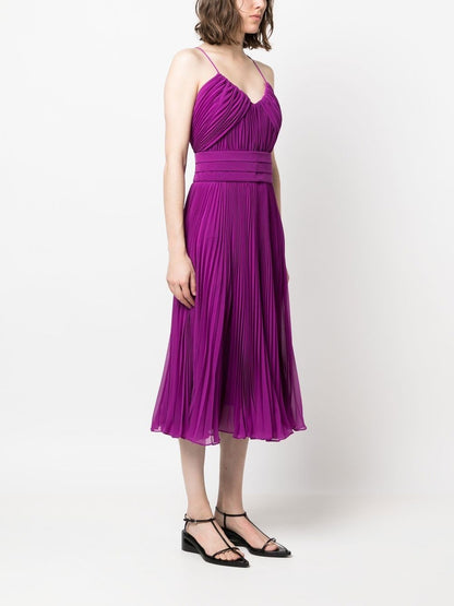 Pleated midi dress