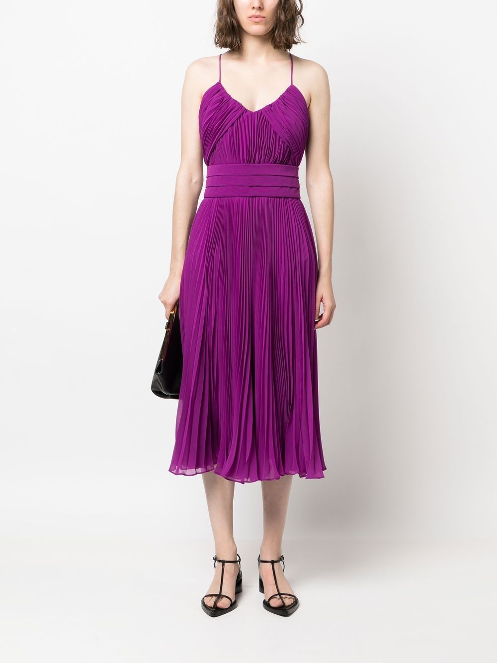 Pleated midi dress