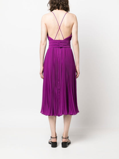 Pleated midi dress