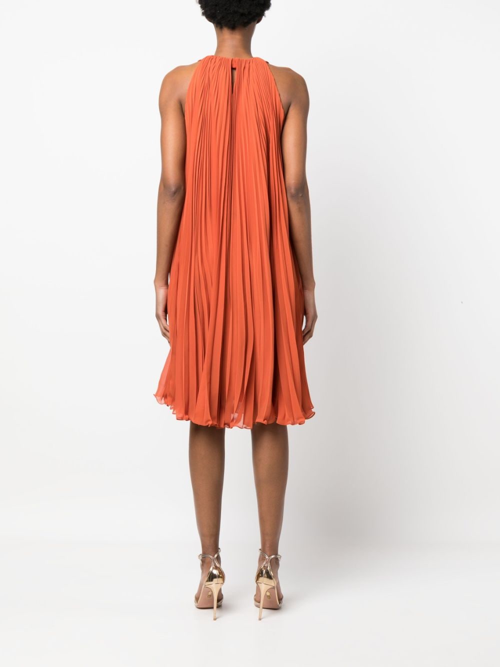 Pleaterd midi dress