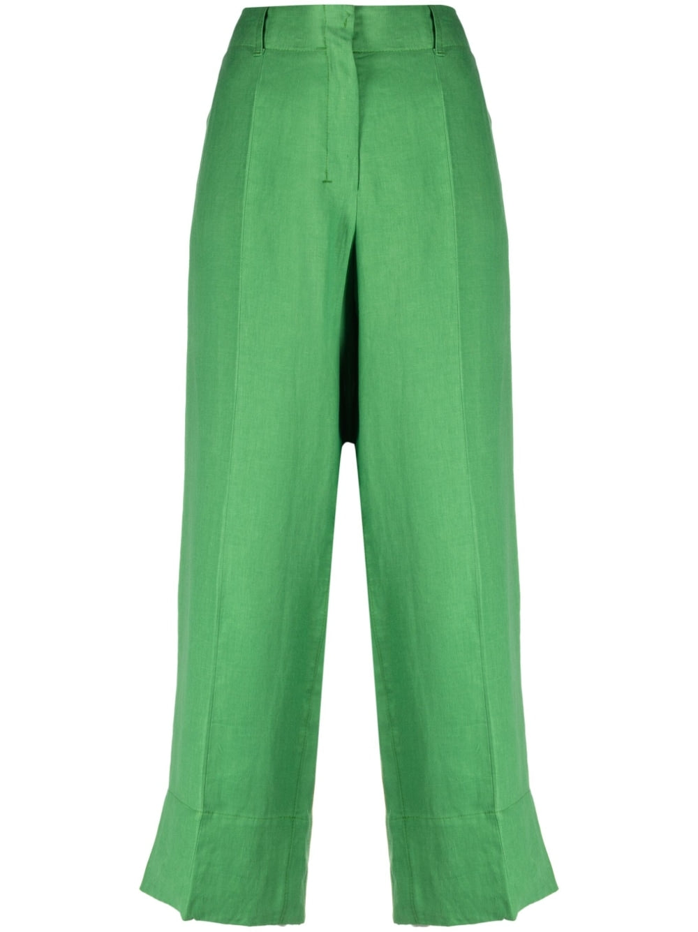 Linen cropped trousers