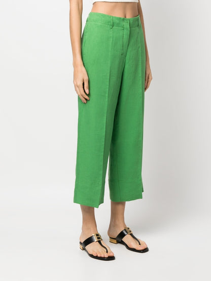 Linen cropped trousers