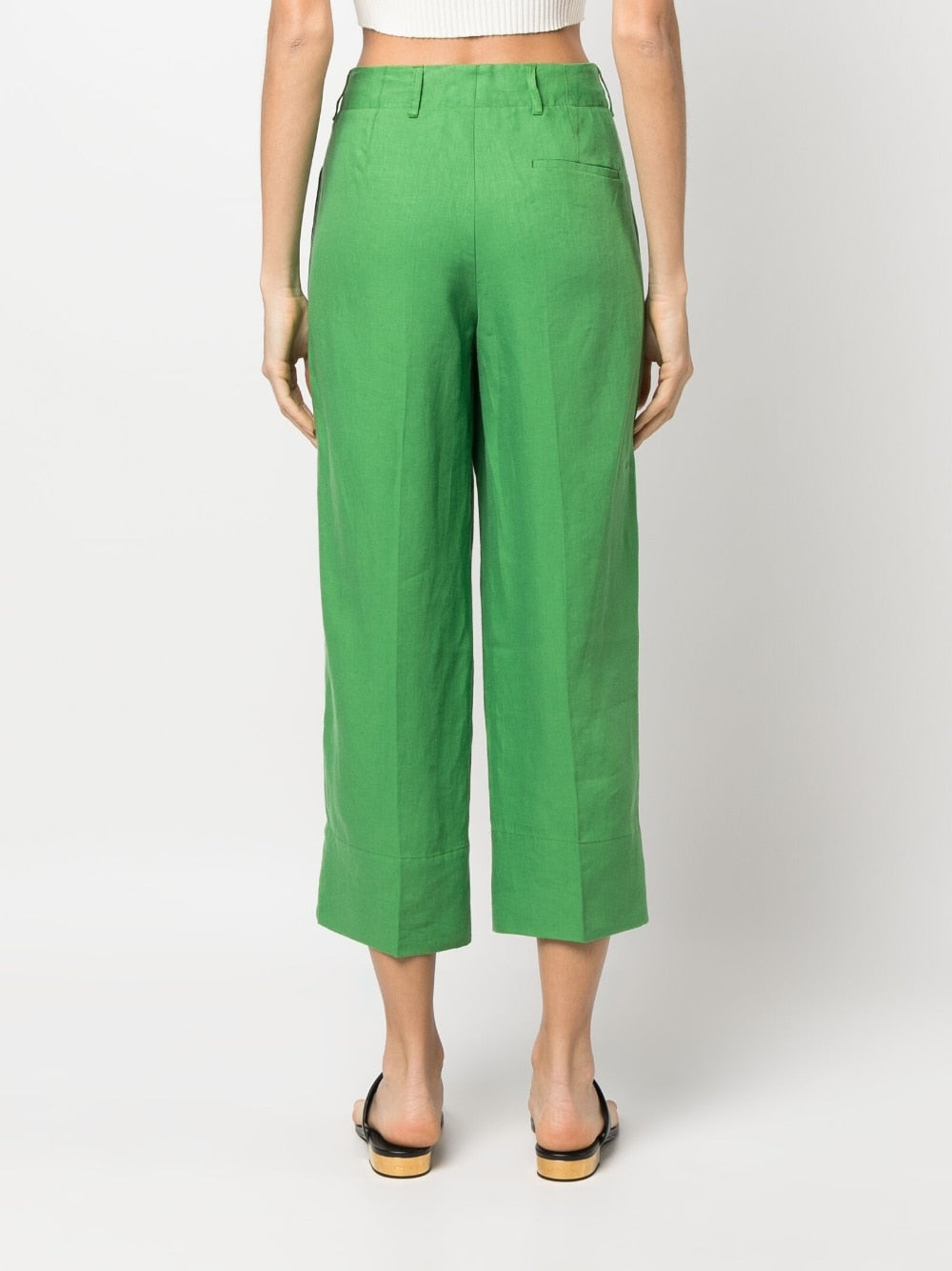 Linen cropped trousers