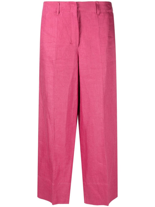 Wide-leg linen trousers