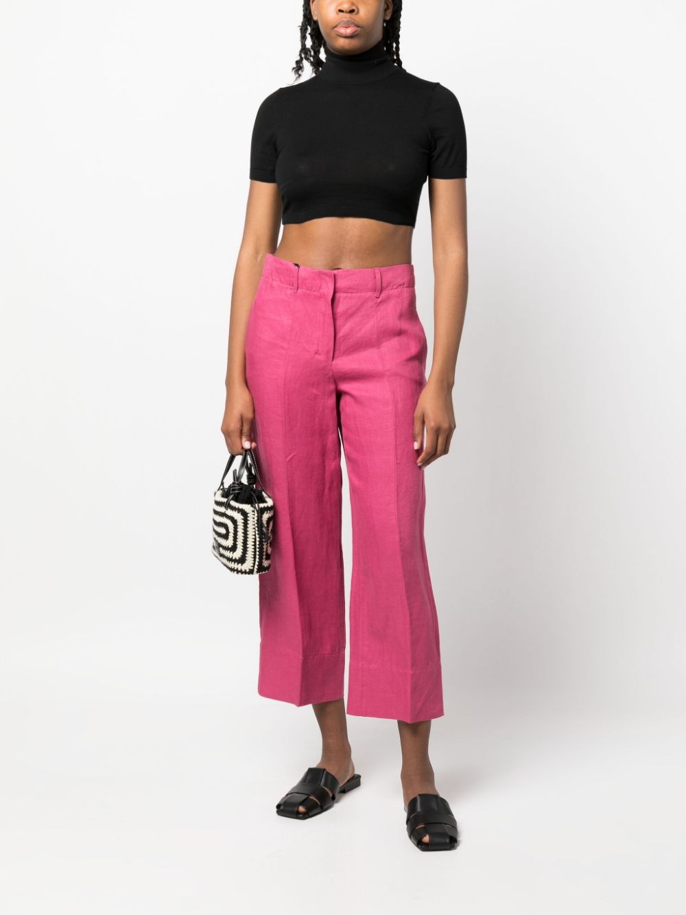 Wide-leg linen trousers