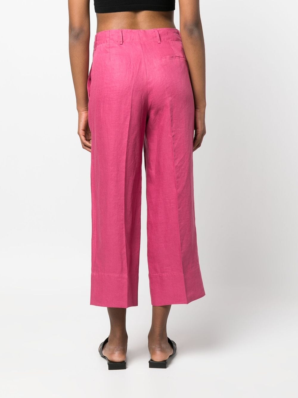 Wide-leg linen trousers